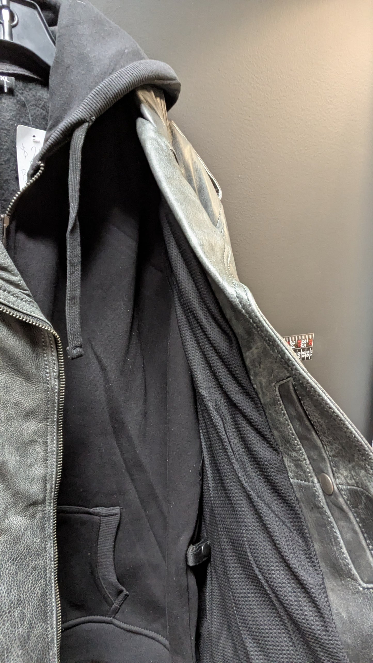 NEW! Derringer Leather Lined Hooded Jacket -3XL
