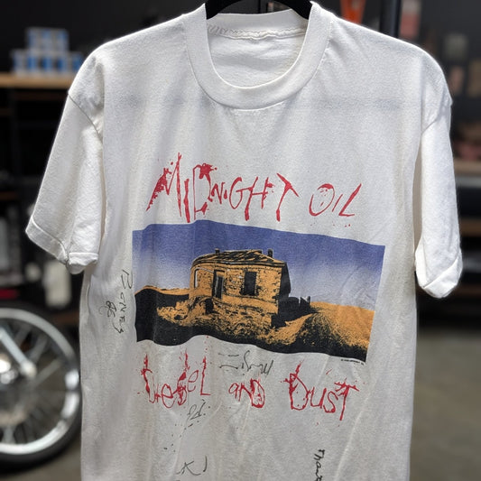 Autographed Midnight Oil Vintage Single Stitch T-shirt