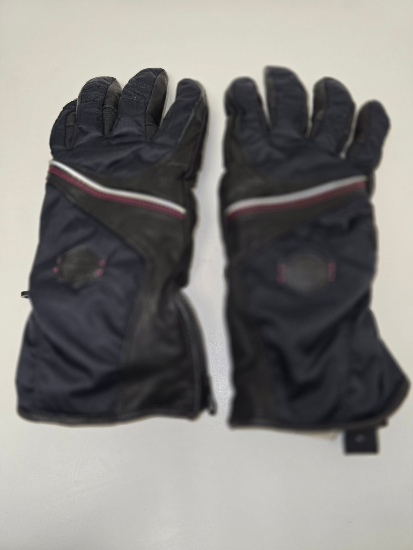 Harley Davidson Womens Reflective W/Elastic Wrist Zipper Gloves 97215-14VW