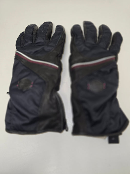 Harley Davidson Womens Reflective W/Elastic Wrist Zipper Gloves 97215-14VW