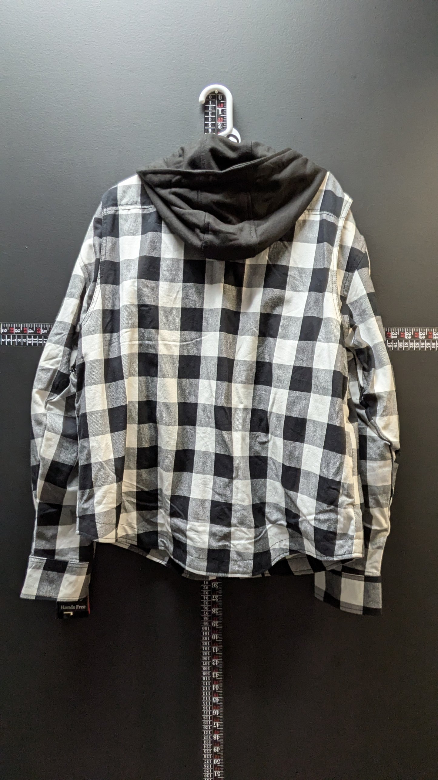 NEW! Flannel Armor Black Hood jacket  -XL