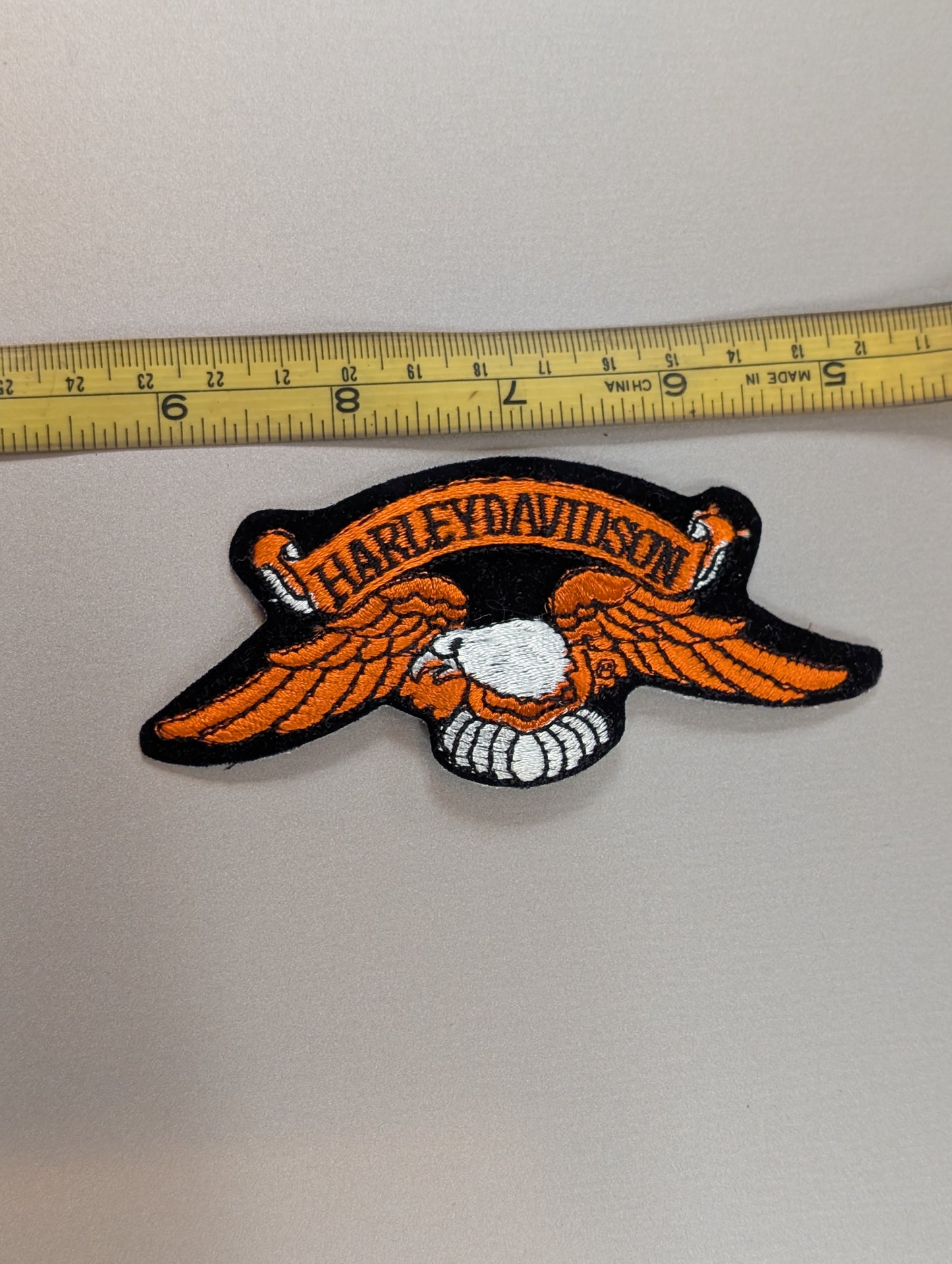 Vintage Harley-Davidson Winged Eagle Banner Patch – Gauze Back