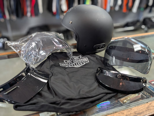XXL Harley Davidson Sena Helmet, worn 1 time! Has 4 snap on visors with it - PICKUP ONLY - NO SHIPPING