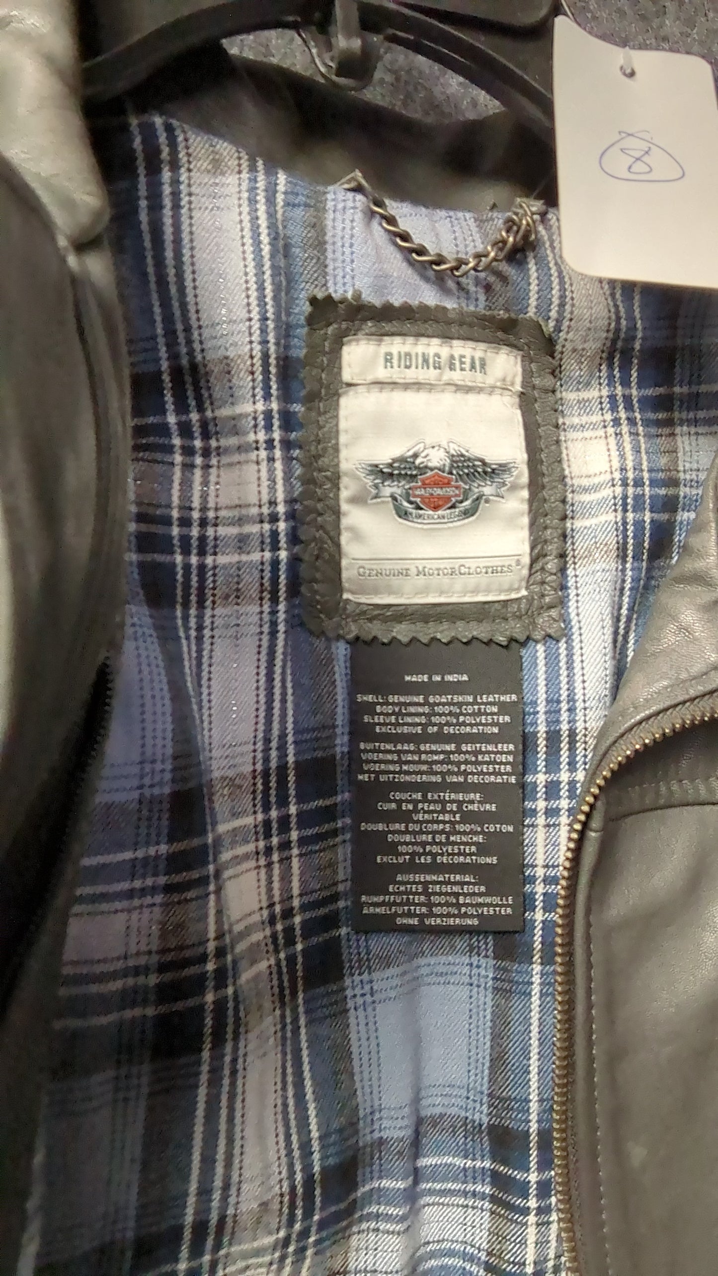 Harley-Davidson Women’s Goatskin Leather Riding Jacket – L